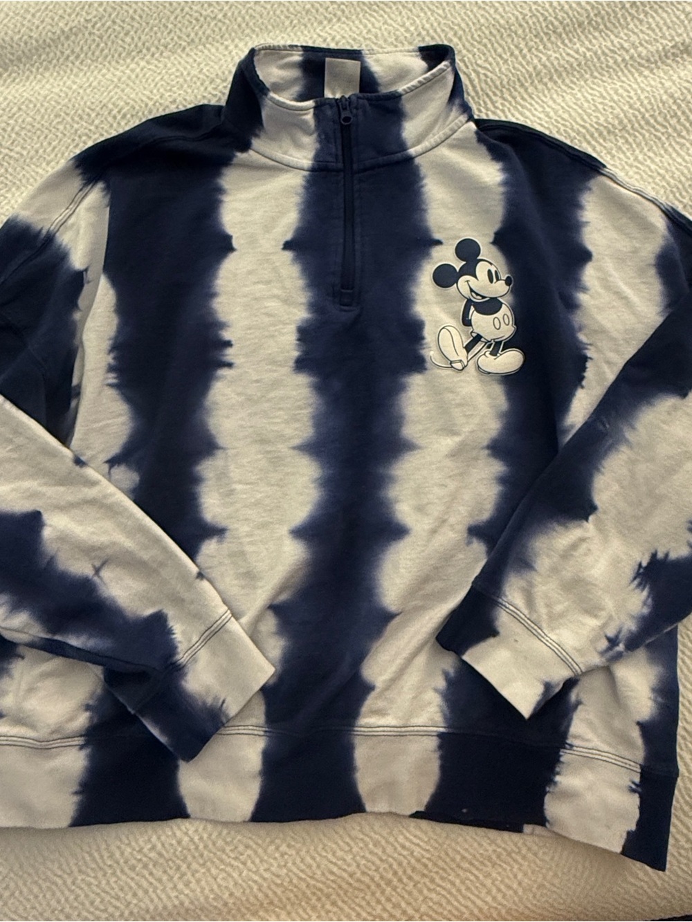 Disney Walt Disney World Mickey Tie Dye Quarter Zip Sweatshirt XL